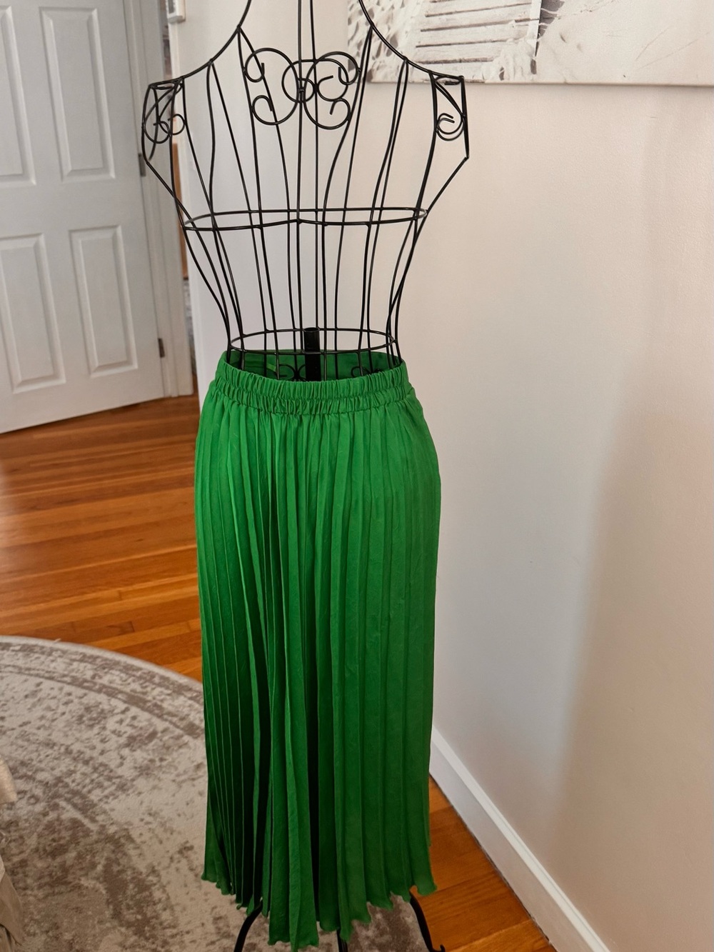 Primark Emerald Green Pleated Maxi Skirt